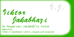 viktor jakabhazi business card